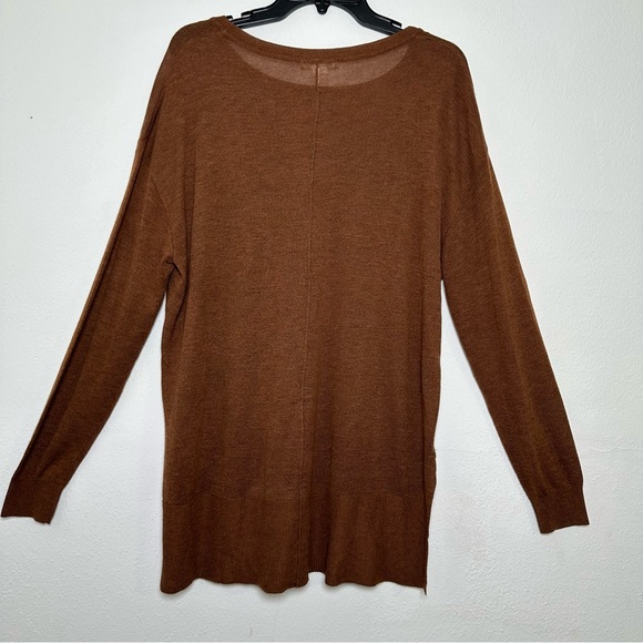 H&M Viscose Blend Women's Brown Crew Neck Oversized Sweater Size S - Picture 3 of 11